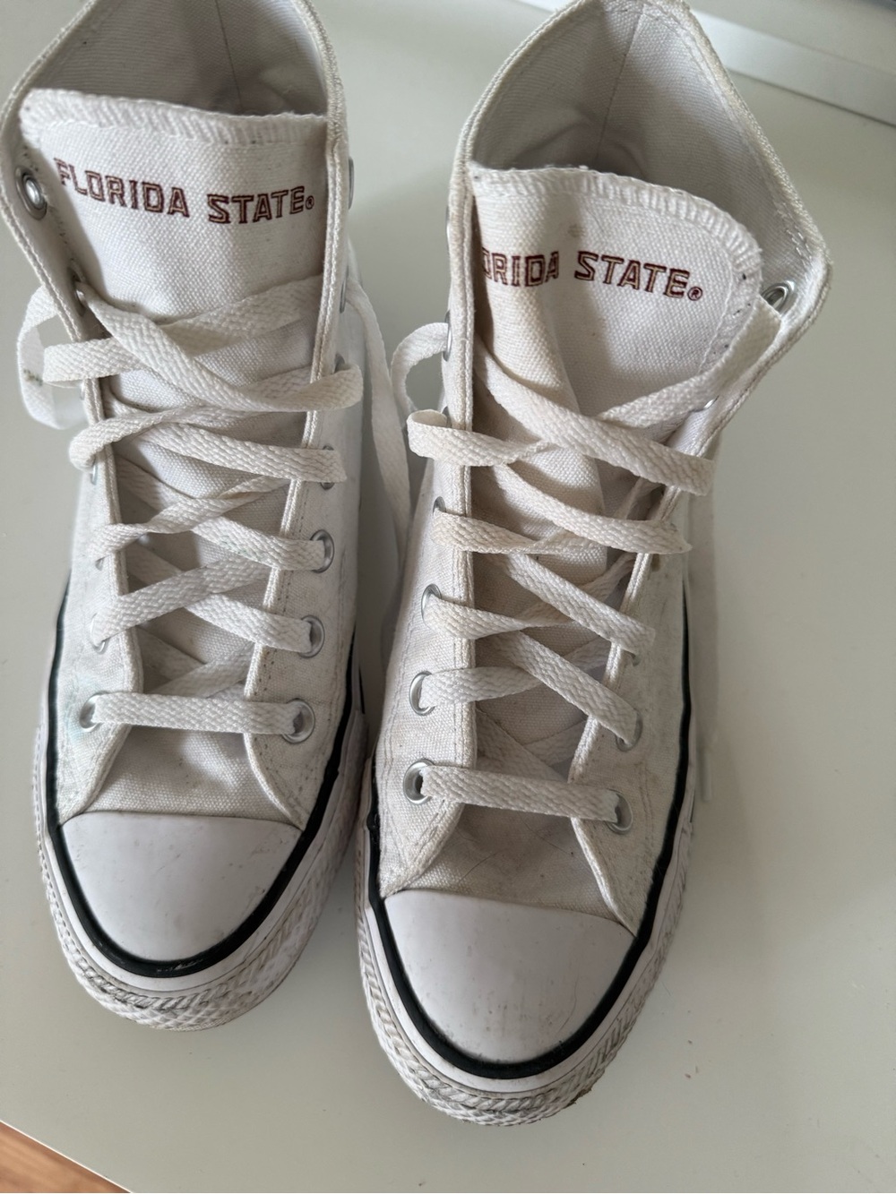 Custom Florida State University FSU Converse Chuck Taylor High Tops Size 8